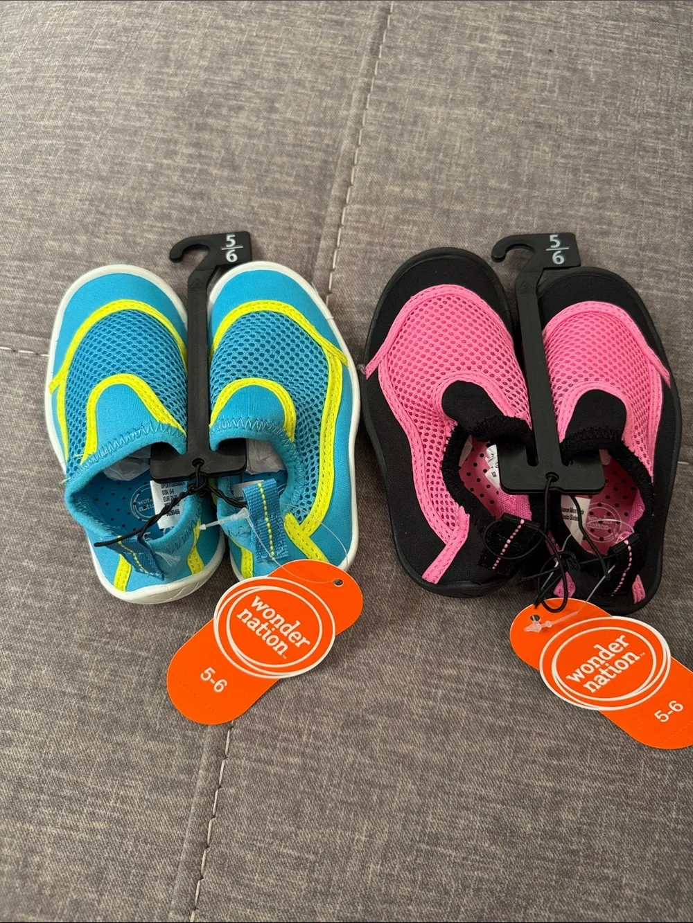 wonder nation Kids Water Shoes - Blue & Yellow and Pink & Black